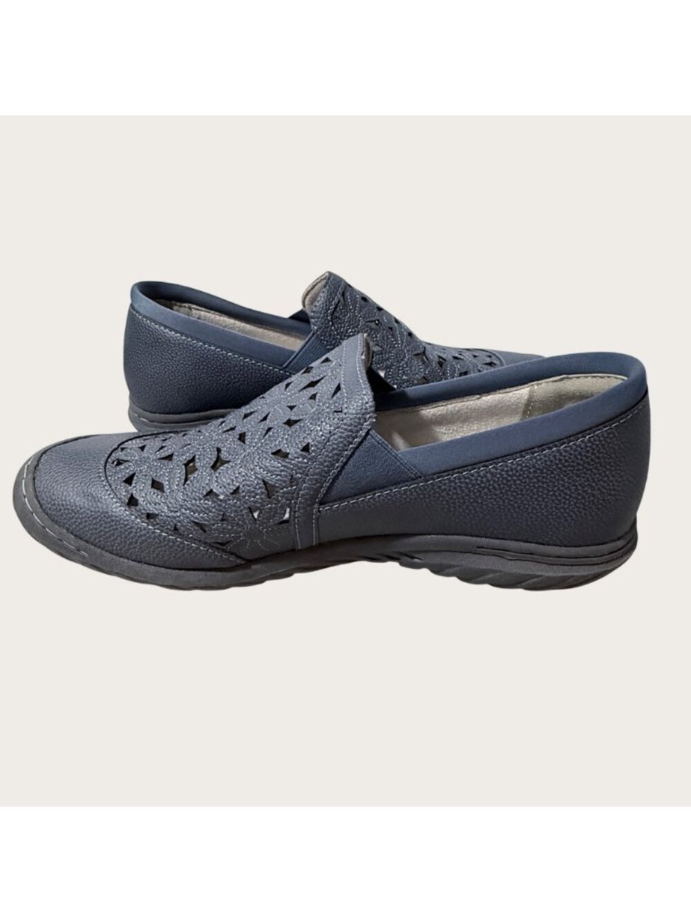 JBU Jambu Wildflower Moc Vegan Perforated Slip-On Shoes Womens Size 8.5M Blue - Picture 6 of 9